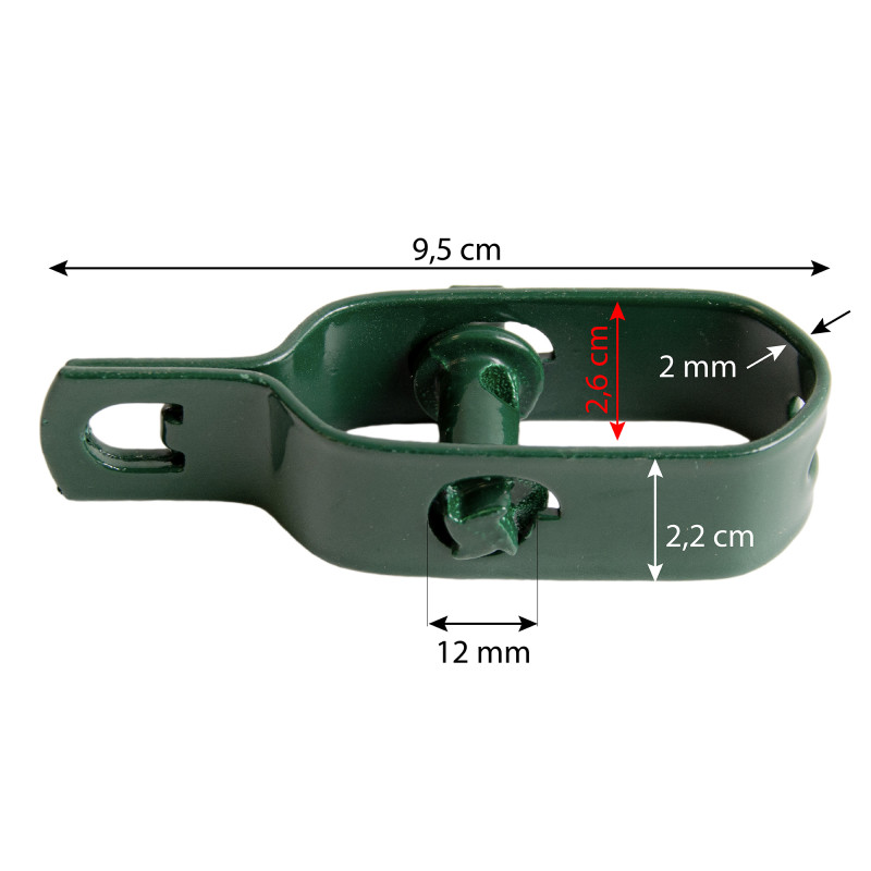 Napinacz do drutu zielony - zestaw 10 sztuk