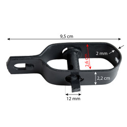 Napinacz do drutu antracytowy - zestaw 10 sztuk