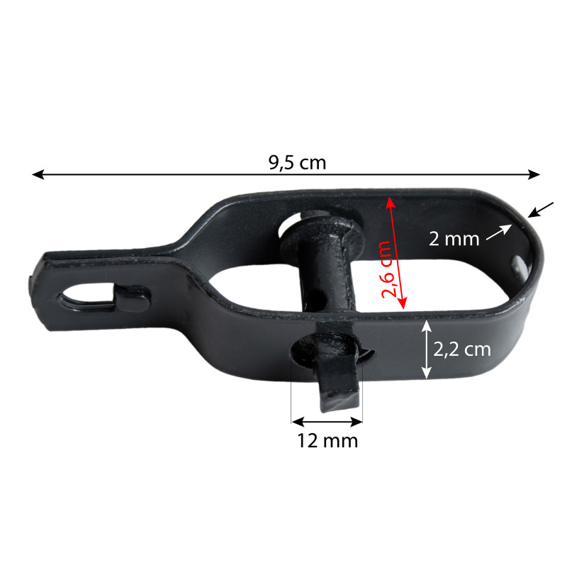 Napinacz do drutu antracytowy - zestaw 10 sztuk