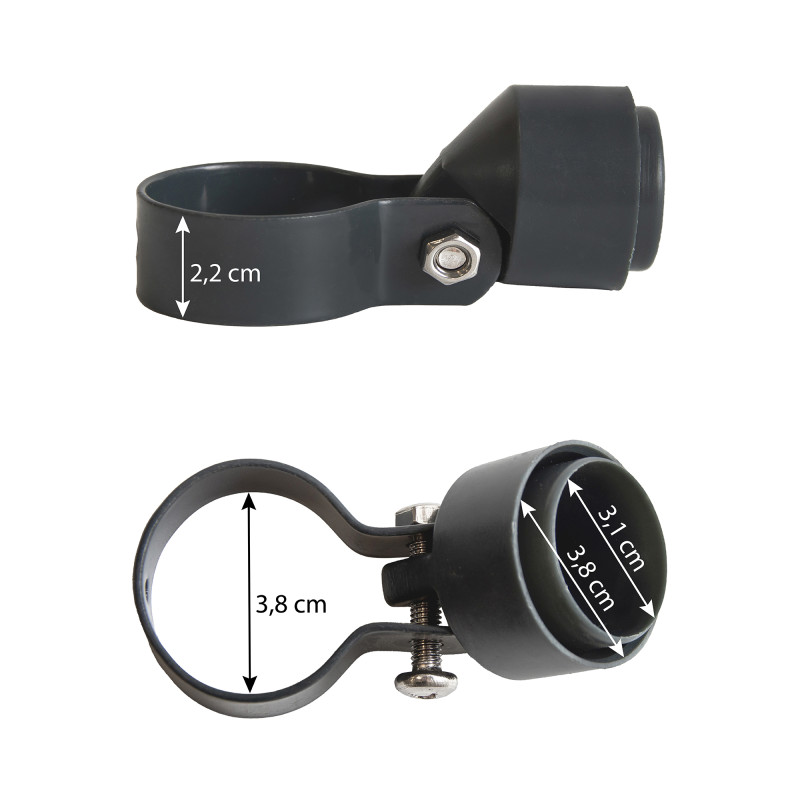 Przegub łączący do słupka ogrodzeniowego fi 38 mm antracyt - 10 sztuk