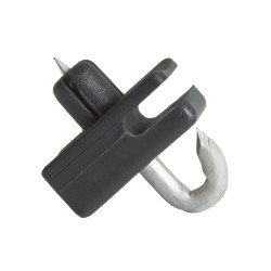 Przelotka drutu do słupka z bolcem antracyt do siatki ogrodzenia - 10 sztuk