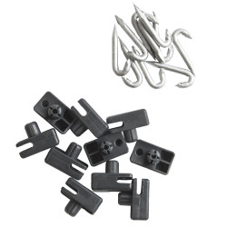 Przelotka drutu do słupka z bolcem antracyt do siatki ogrodzenia - 10 sztuk