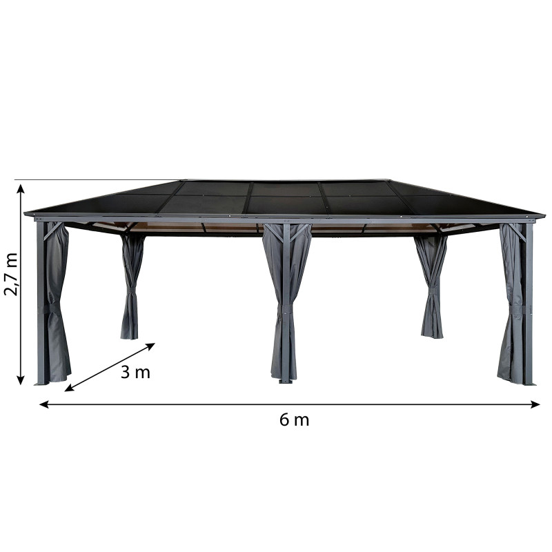 Pawilon ogrodowy brązowy z...