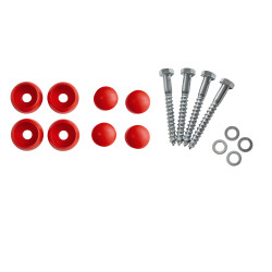 Metalowy drążek na plac zabaw 60 cm czerwony