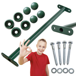 Metalowy drążek na plac zabaw 60 cm zielony