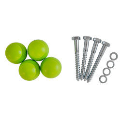 Metalowy drążek na plac zabaw 60 cm limonkowy