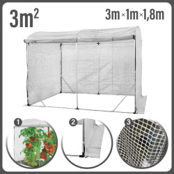 Tunel szklarniowy na pomidory 3x1,8m biały