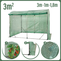 Tunel szklarniowy na pomidory 3x1,8m zielony