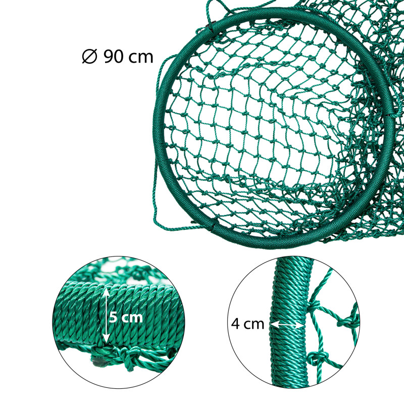 Wiszący tunel linowy ciemny zielony 90x210cm długi Tunel Siatkowy
