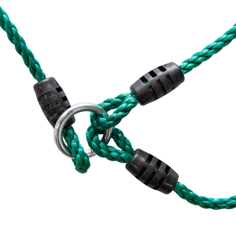 Wiszący tunel linowy ciemny zielony 90x210cm długi Tunel Siatkowy