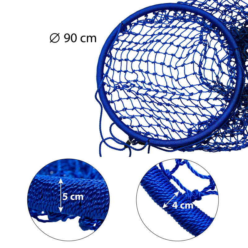 Wiszący tunel linowy niebieski 90x210cm długi Tunel Siatkowy