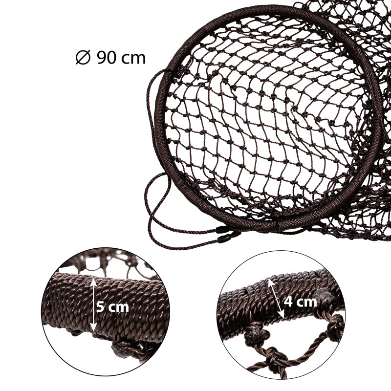 Wiszący tunel linowy brązowy 90x210cm długi Tunel Siatkowy