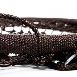 Wiszący tunel linowy brązowy 90x210cm długi Tunel Siatkowy