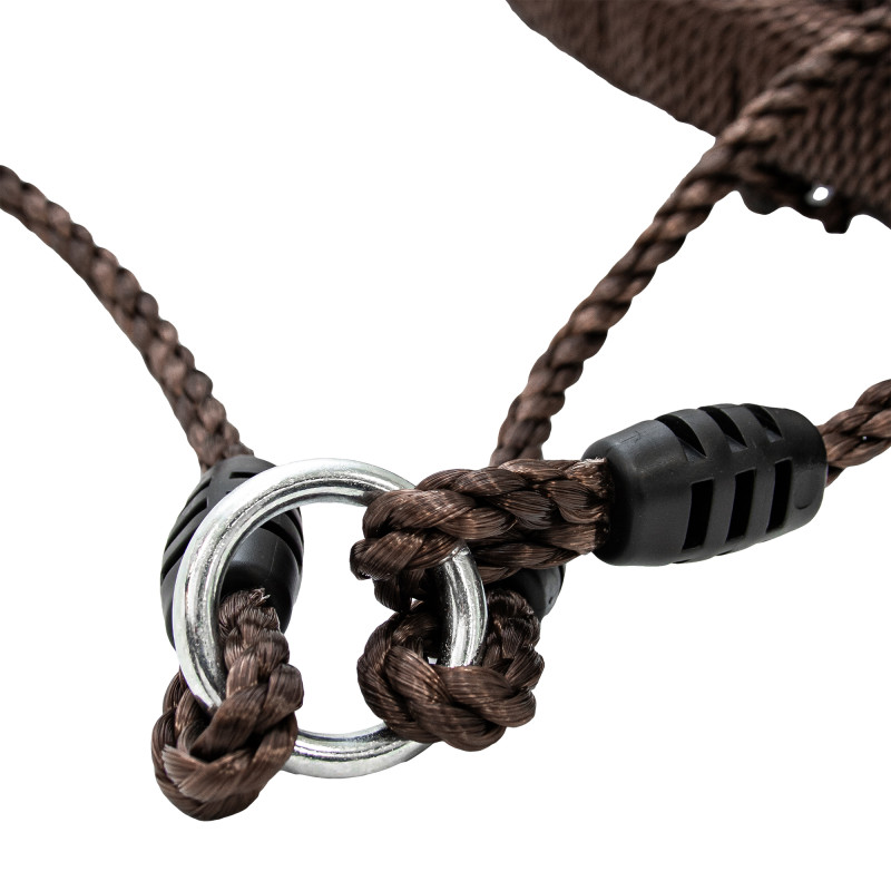 Wiszący tunel linowy brązowy 90x210cm długi Tunel Siatkowy