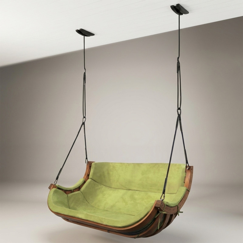 Podwójny Wieszany Fotel Alpha Zielony