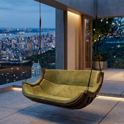 Podwójny Wieszany Fotel Alpha Zielony