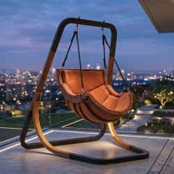 Fotel Alpha z Daszkiem Terracota - bujak ogrodowy