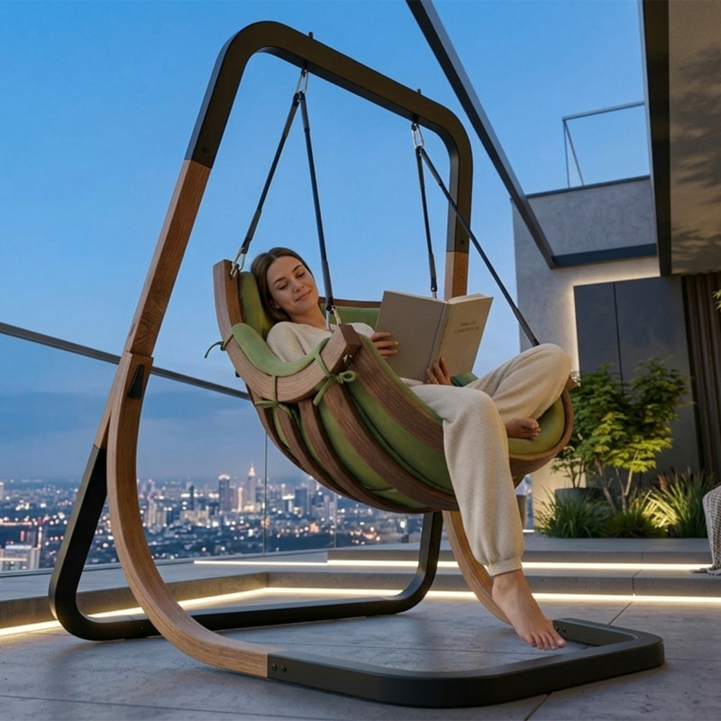 Fotel Alpha Zielony - bujak ogrodowy