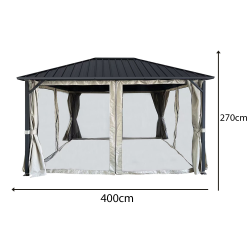 Pergola Altana Ogrodowa 3x4m metalowa 2 szyny