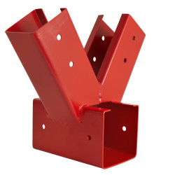 Łącznik Huśtawki Kwadratowy Kąt 90° 9x9 cm Czerwony