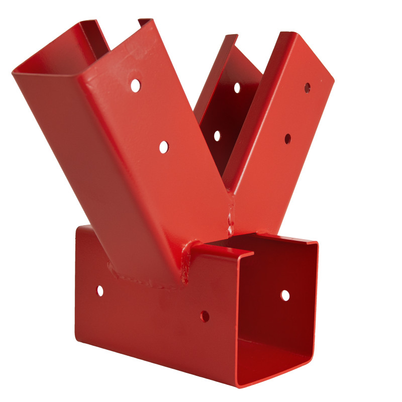 Łącznik Huśtawki Kwadratowy Kąt 90° 9x9 cm Czerwony