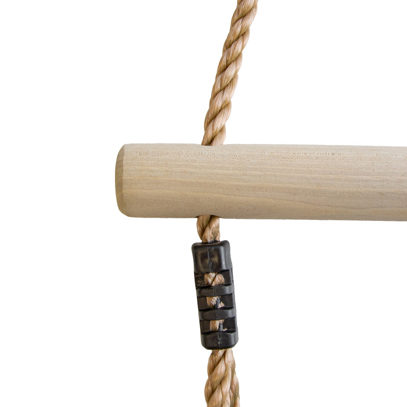 Drewniany Trapez do huśtawki z uchwytami w kolorze ciemnozielonym