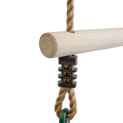 Drewniany Trapez do huśtawki z uchwytami w kolorze ciemnozielonym