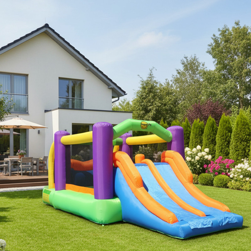 Dmuchany zamek TOR PRZESZKÓD trampolina HappyHop