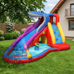 Dmuchany wodny zamek REKIN trampolina HappyHop dmuchawa 2w1