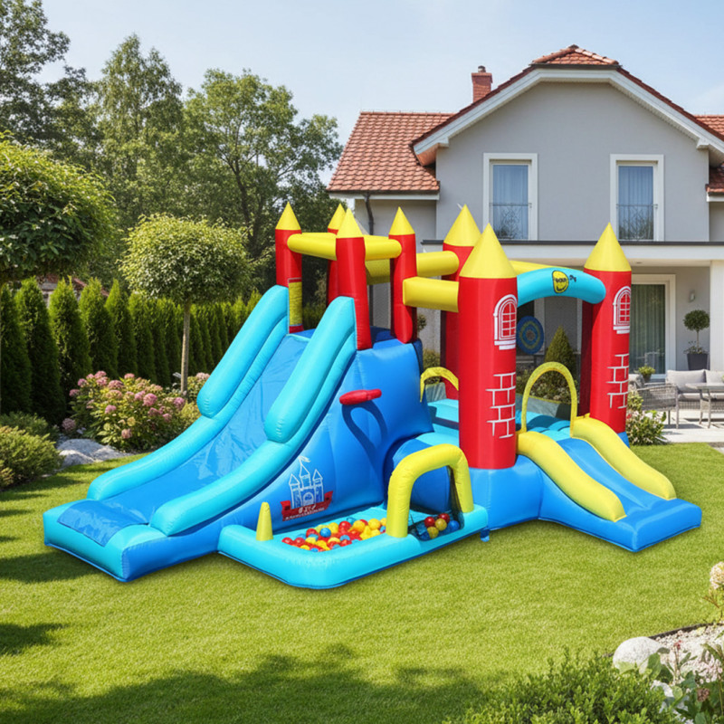 Dmuchany zamek FANTAZJA 8 w 1 trampolina HappyHop