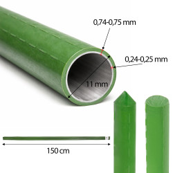 Tyczka metalowa zestaw 10 szt. 11 mm 150cm podpora dla roślin