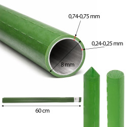 Tyczka metalowa zestaw 10 szt. 8 mm 60cm podpora dla roślin