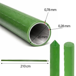 Tyczka metalowa zestaw 10 szt. 20 mm 210cm podpora dla roślin