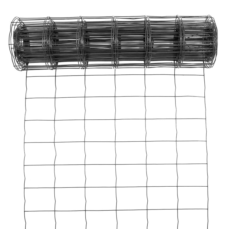 Siatka zgrzewana antracytowa PCV 0,6x10m ogrodzenie 75x100mm