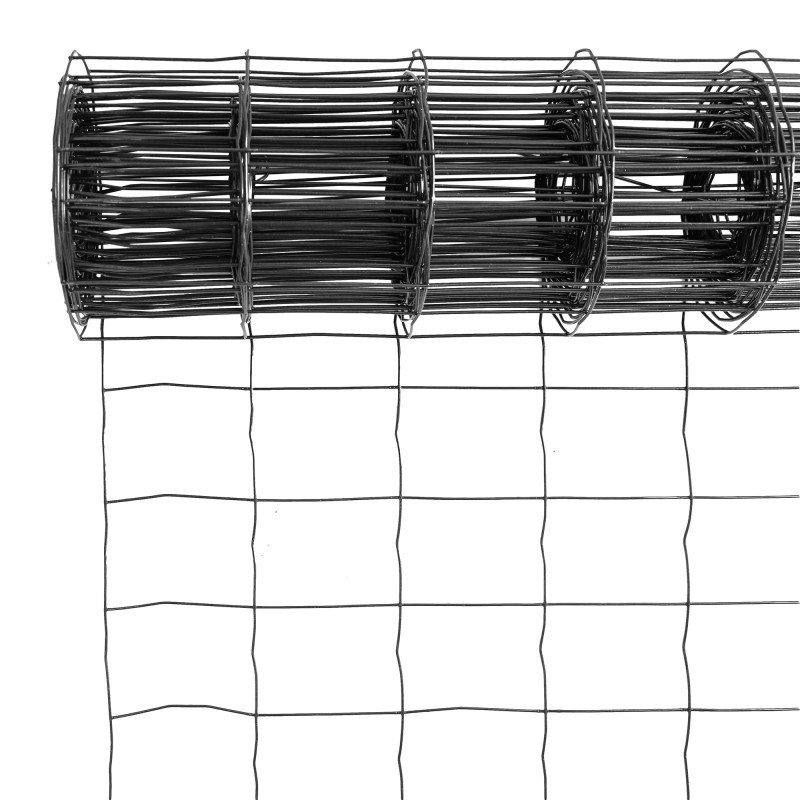 Siatka zgrzewana antracytowa PCV 0,6x10m ogrodzenie 75x100mm