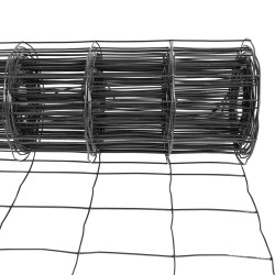Siatka zgrzewana antracytowa PCV 0,8x10m ogrodzenie 75x100mm