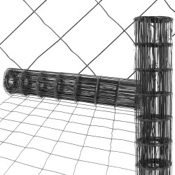 Siatka zgrzewana antracytowa PCV 0,8x10m ogrodzenie 75x100mm