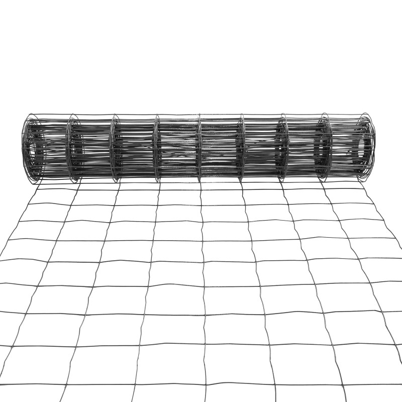 Siatka zgrzewana antracytowa PCV 0,8x10m ogrodzenie 75x100mm