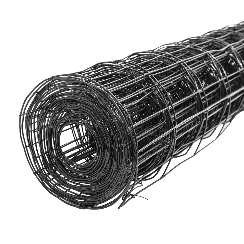 Siatka zgrzewana antracytowa PCV 0,8x10m ogrodzenie 75x100mm