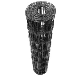 Siatka zgrzewana antracytowa PCV 0,8x10m ogrodzenie 75x100mm