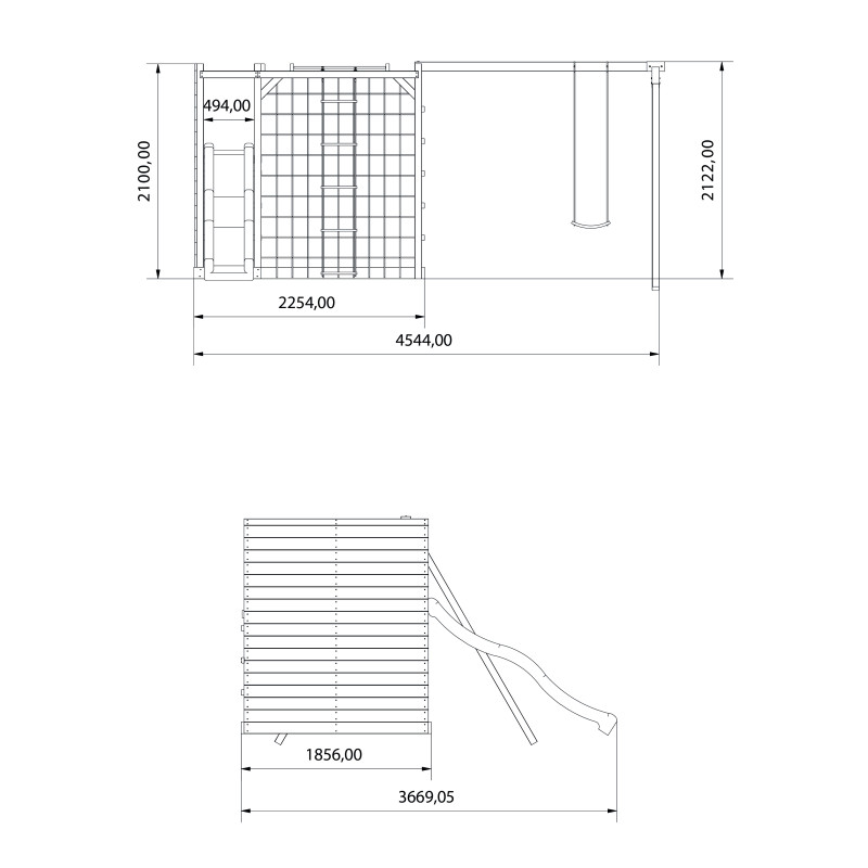 Duży Plac Zabaw Luna Z Huśtawką I Ślizgiem