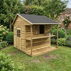 Domek ogrodowy z drewna dla dzieci - ZUZA