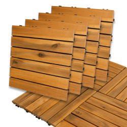 Podest Tarasowy Akacjowy 30x30cm płytki mozaika 6 paneli zestaw 4szt. 0,36mkw