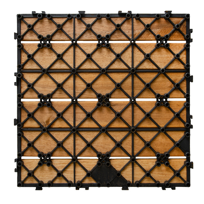 Podest Tarasowy Akacjowy 30x30cm płytki mozaika 6 paneli zestaw 4szt. 0,36mkw