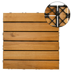 Podest Tarasowy Akacjowy 30x30cm płytki mozaika 6 paneli zestaw 12szt. 1mkw