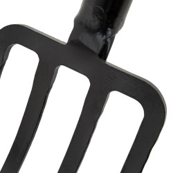 Widły Ogrodnicze 4-zębne Metalowe Czarne 130 cm