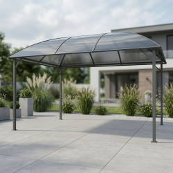 Pawilon ogrodowy z dachem kopułowym 3x4m altana pergola szara 12 mkw