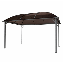 Pawilon ogrodowy z dachem kopułowym 3x4m altana pergola brązowa 12 mkw