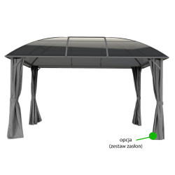 Pawilon ogrodowy z dachem kopułowym 3x4m altana pergola szara 12 mkw