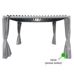 Pergola ogrodowa multiklimatyczna 3x3 z regulowanym stalowym dachem 9mkw